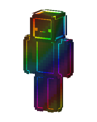 Neon Rainbow Bot Minecraft skin