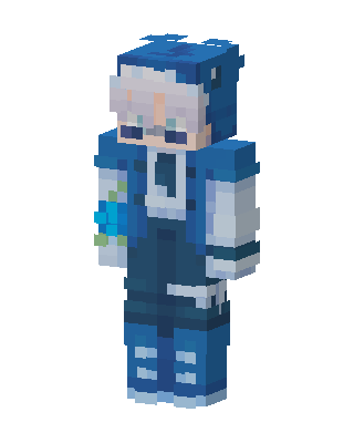 Blue Player Boy skin, 3D preview