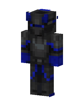 Blue Shadow Horned Knight Minecraft knight skin