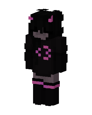 Pink Horned Hoodie Minecraft skin