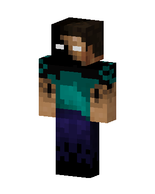 Shadow Herobrine skin, 3D preview
