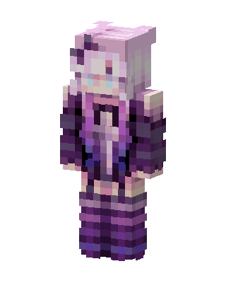 Purple Anime Girl Minecraft purple skin