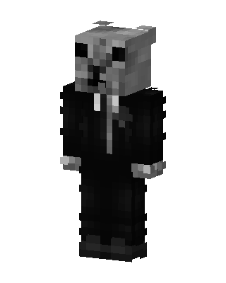 Suited Gray Pug skin, 3D preview