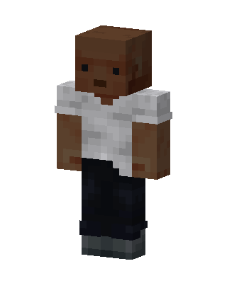 Casual Gray Tee skin, 3D preview