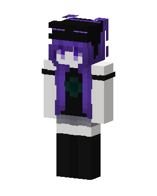 Enderman Girl skin, 3D preview