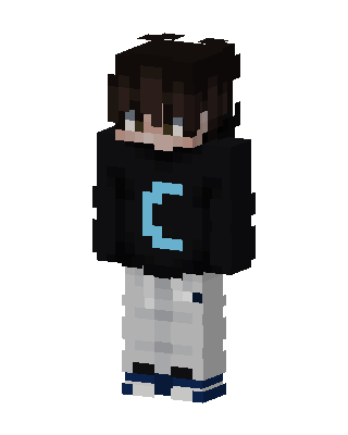 Blue C Hoodie skin, 3D preview