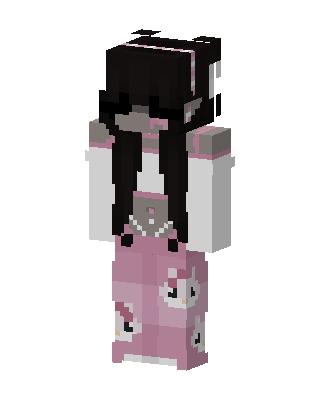Pink Kitty Girl skin, 3D preview