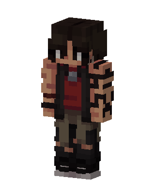 Black Player Boy skin, 3D preview