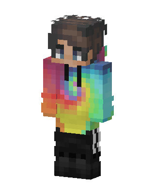 Tie Dye Hoodie skin, 3D preview