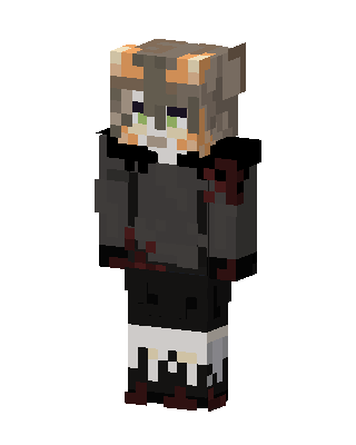 Gray Anime Girl skin, 3D preview