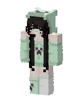 Creeper Hoodie Girl Minecraft skin