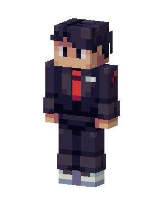 Black Student Boy skin, 3D preview