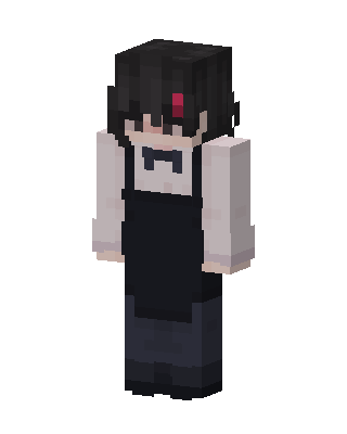 Black Villain Minecraft goth skin