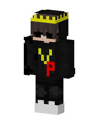 Crowned Black Hoodie skin, 3D preview
