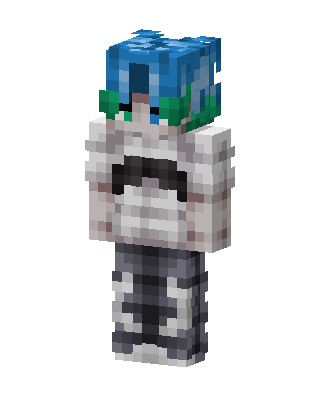 White Masked Animal Boy skin, 3D preview