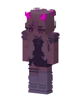 Purple Gamer Girl skin, 3D preview