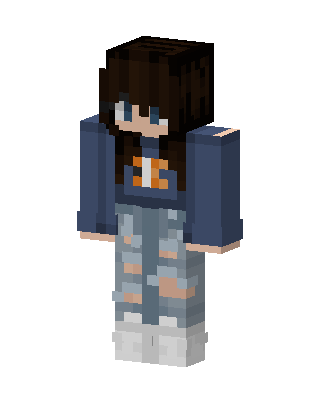 Blue Player Girl Minecraft skin
