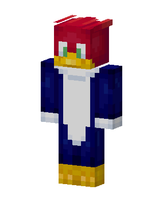 Woody Woodpecker skin, 3D preview