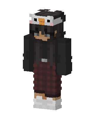 Penguin Hat Girl skin, 3D preview
