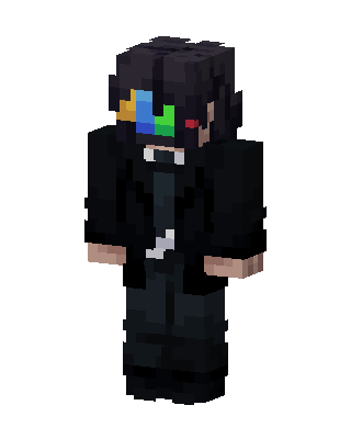 Black Villain Boy skin, 3D preview