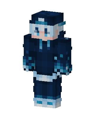 Blue Hoodie Boy skin, 3D preview