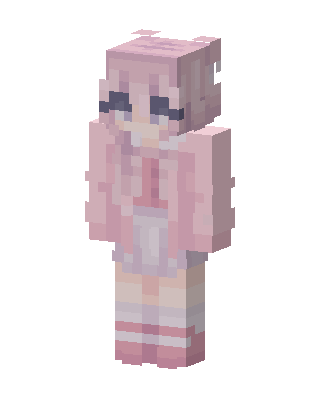 Pink Bunny Girl skin, 3D preview