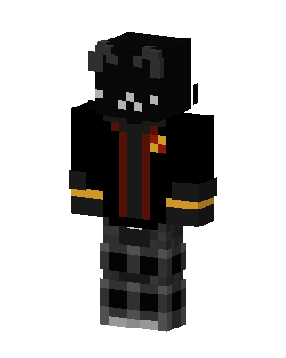 Shadow Cat Student skin, 3D preview