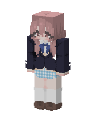 Gray Student Girl Minecraft skin