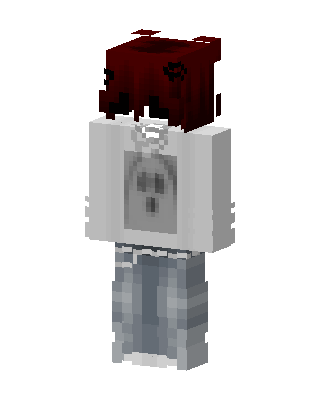 Ghost Hoodie Boy skin, 3D preview