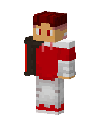 Red Hoodie Guy skin, 3D preview