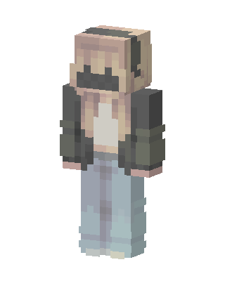 Cozy Hoodie Girl skin, 3D preview