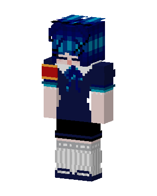 Blue Sailor Student skin, 3D preview