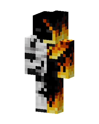 Fire Skeleton skin, 3D preview