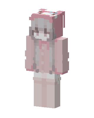 Pink Bunny Girl skin, 3D preview
