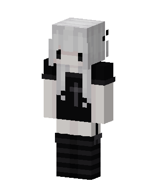 White Emo Girl skin, 3D preview