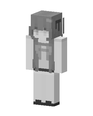 Grayscale Girl Minecraft skin