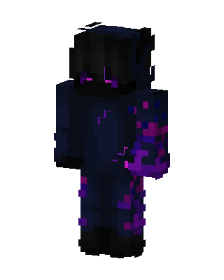 Black Glowing Villain Boy Minecraft Enderman skin