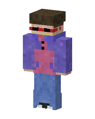 Purple Player Boy skin, 3D preview