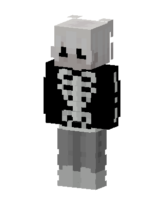 Skeleton Hoodie skin, 3D preview
