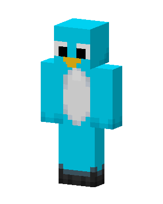 Blue Penguin skin, 3D preview