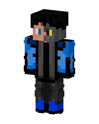 Half Cyborg Hoodie skin, 3D preview