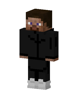 Black Tracksuit Steve skin, 3D preview