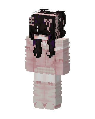 Pastel Pink Girl skin, 3D preview