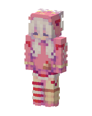 Pink Bunny Girl skin, 3D preview