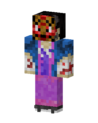 Purple Player Girl skin, 3D preview