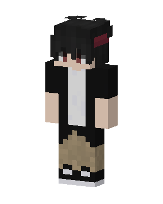 Red Headband Boy skin, 3D preview