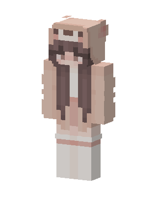 Bear Hoodie Girl skin, 3D preview