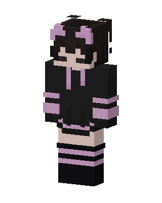 Pastel Goth Kitty skin, 3D preview