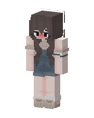 White Student Girl skin, 3D preview