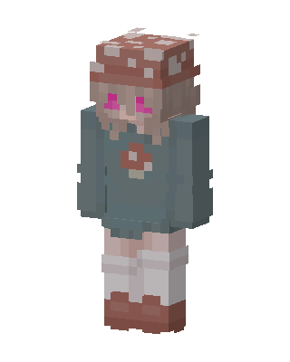 Mushroom Cap Girl skin, 3D preview
